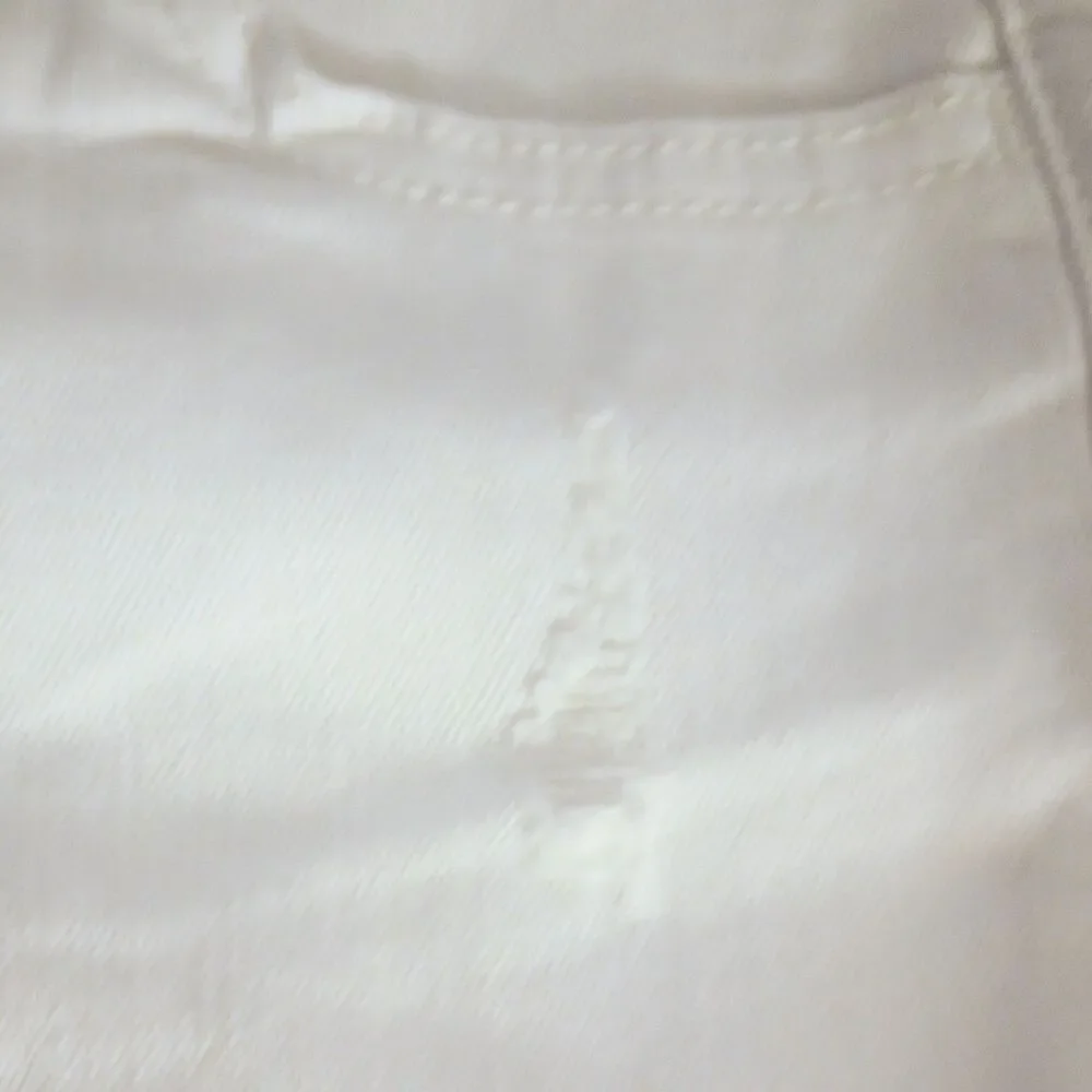 NWT Justice White Jean Shorts Girlfriend High Waist Cut sz 7 Slim Girls Youth